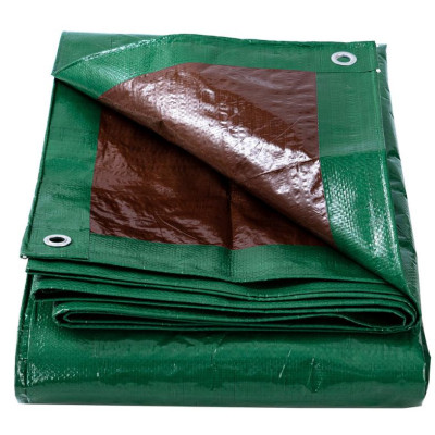 Plachta krycí s kovovými oky 120g/m2 - zelená - 3x4m