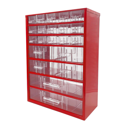 TOKOZ - Zásuvkový organizér 09 / 15S, 4M, 2L - RAL 3002 - Červená