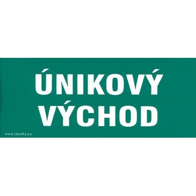 Únikový východ 210x87mm - samolepka