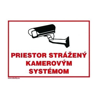 SK - Priestor strážený kamerovým systémom 210x297mm - plastová…