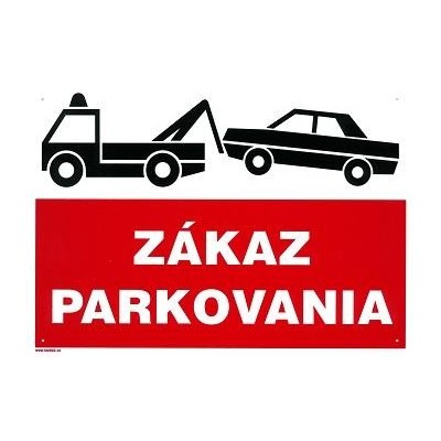 SK - Zákaz parkovania 210x297mm - plastová tabulka