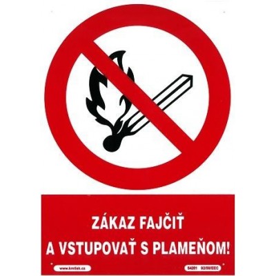 SK - Zákaz fajčiť a vstupovať s plameňom! 210x297mm - plastová…