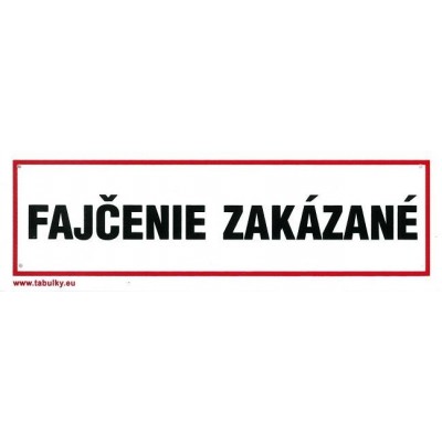 SK - Fajčenie zakázané 210x70mm - plastová tabulka