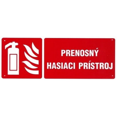 SK - Prenosný hasiaci prístroj 210x80mm - plastová tabulka