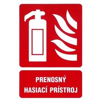 SK - Prenosný hasiací prístroj 74x105mm - samolepka