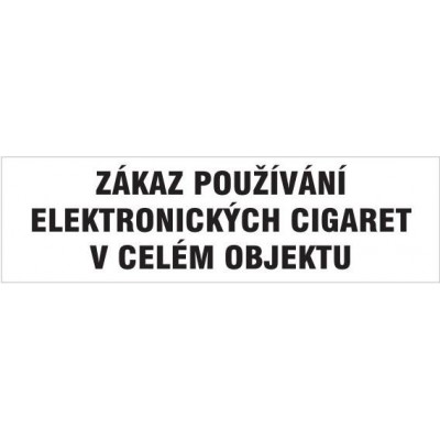 Zákaz používání elektronických cigaret 210x60mm - plastová…