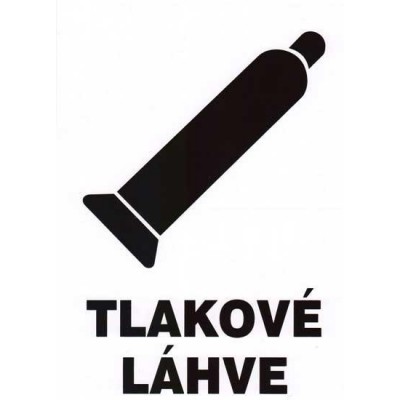 Tlakové lahve - bílá samolepka A5