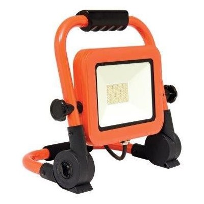 LED reflektor s podstavcem, 50W, 4000K, 3500lm, IP44, oranžová