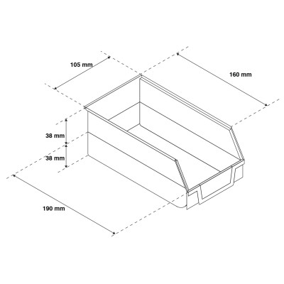 Plastový box, 190 mm