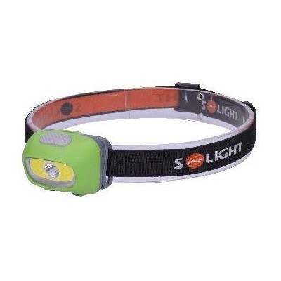 SOLIGHT - LED čelová svítilna, 3W Cree + 3W COB, 120lm, bílé +…