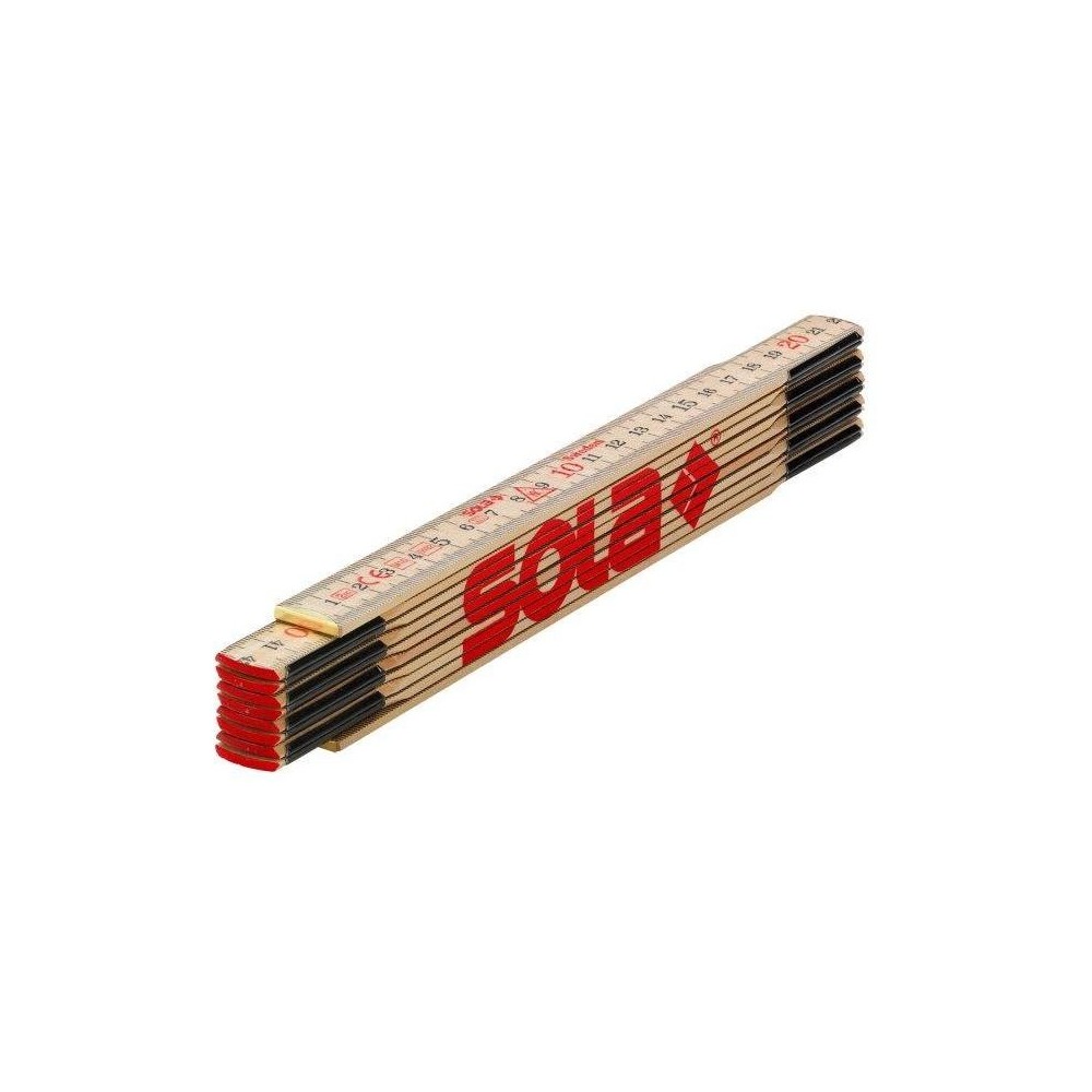 SOLA - H 2/10 - dřevěný skládací metr 2m SOLA - H 2/10 - dřevěný skládací metr 2m