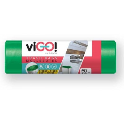 viGO! Odpadkový pytel LDPE 60l/10 ks - zelený