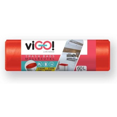 viGO! Odpadkový pytel LDPE 60l/10 ks - červený