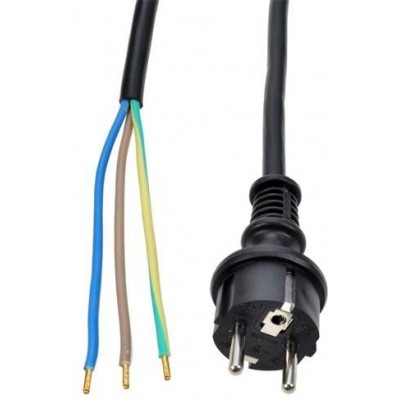 SOLIGHT - flexo šňůra/kabel 3G1,5mm2 gumová černá - 5m