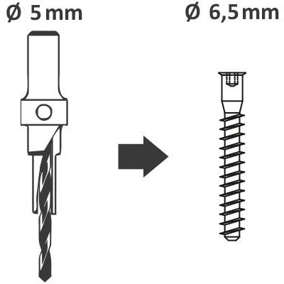 Vrták na konfirmáty průměr 5,0mm - stopka 8mm