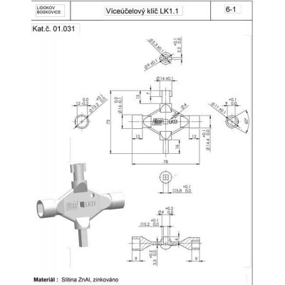 LIDOKOV - Klíč víceúčelový LK1.1