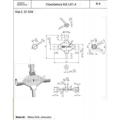 LIDOKOV - Klíč víceúčelový LK1.4