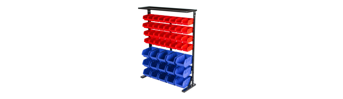 Regále s plastovými boxy